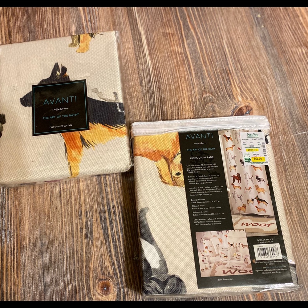 NWT Avanti Dog Shower Curtain